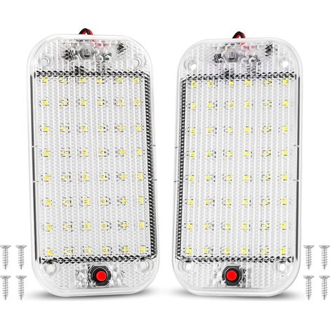 Éclairage intérieur pour camping-car 12 V-85 V 800 lumens Plafonnier super lumineux pour camping-car avec interrupteur marche/arrêt Éclairage intérieu (1/5)