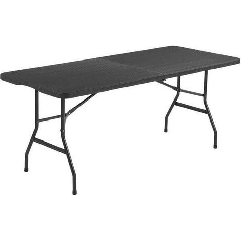 Klappempfangstisch - TERRANOVA - Schwarz - Stahlgestell und Polyethylen PEHD Tischplatte - 8 Personen - 180x74xH73,5 cm (1/3)