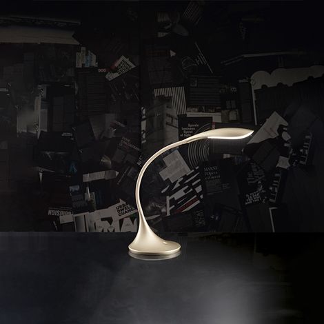 SONAGLI Lampada da tavolo led in plastica colore oro opaco 7W 600LM 5000K dimmerabile