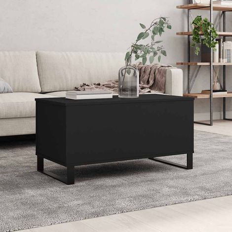 Table basse-Table Salon-Table d'appoint Noir 90x44,5x45 cm Bois d'ingénierie 979474 (1/5)