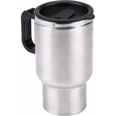 Bouilloire électrique de Voiture Mug Isotherme Tasse de Chauffage de Voyage Thermos 450ml 12V En Acier Inoxydable (1/4)