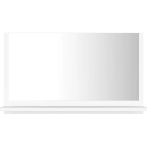 Specchio da bagno 60 x 10,5 x 37 cm in truciolato bianco 020006905