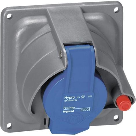 Legrand – Prisinter fixe 16A 2P+T IP44 bleu – Pour chantiers humides – Dispositif de condamnation par cadenas – 52002 (1/3)