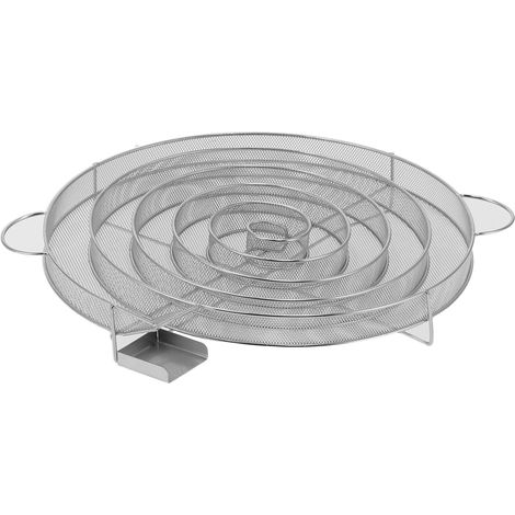 Ortviai Générateur de Fumée Froide Rond en Acier Inoxydable pour Barbecue et Fumage – 34,3 x 30,1 x 4,6 cm (1/4)