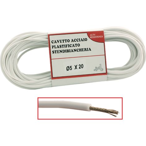 CAVETTO STENDIBIANCHERIA 'BIANCO L' Ã¸ 5 x mt 20