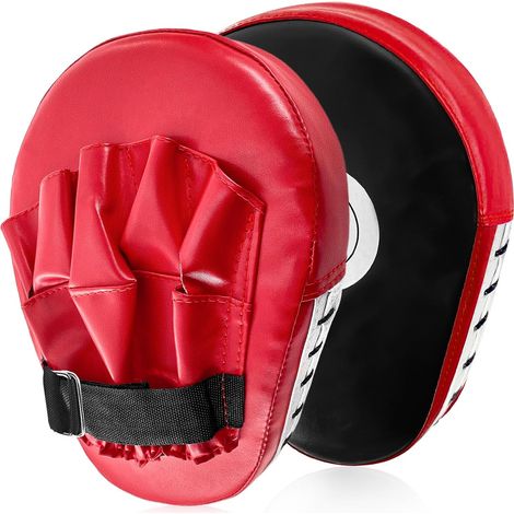 Mitaines de Boxe en Cuir avec Crochet et jab pour Kickboxing Bras incurvé Bouclier de Frappe pour Arts Martiaux Muay Thai Entraînement (1/5)
