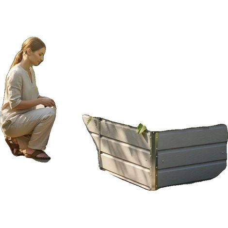 Jardinera, material de acero, dimensiones 240 cm x 80 cm x 45 cm, apta para uso interior y exterior, diseño moderno, alta capacidad de carga. (1/5)