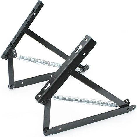 Q&Q bisagra compas kuku negro 50º muelle , KUKU Juego de bisagras compás 50º con muelles para sofá-cama, chaise longue, etc. Esta bisagra compás para sofás permite que el asient (1/3)