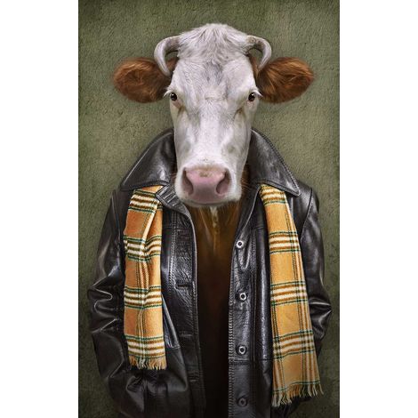 Tableau Tête de cerf habillé - 50x80cm - made in France (1/5)