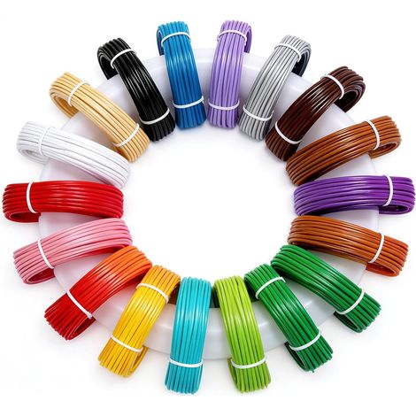20 Rouleaux de Filament pour Stylo 3D 1,75 mm Filament PLA pour Stylo D'impression 3D Recharges pour Stylo 3D Accessoires pour Imprimante 3D Recharge 10 m Chacun au Total 200 m (1/5)