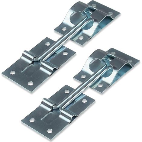 Lot de 2 supports de porte en métal de style T de 4 pouces, loquet de porte d'entrée, compatible avec les portes extérieures de camping-cars, caravanes et remorques, crochet de maintien et quincailler (1/5)