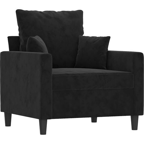 Poltrona Relax  Poltrona Nero 60 cm Velluto (1/5)