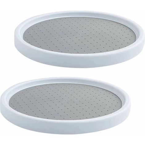 Plateau Tournant Épices Plastique 360 Degrés Rangement Cuisine Organisateur Placard Rotatif (1/4)