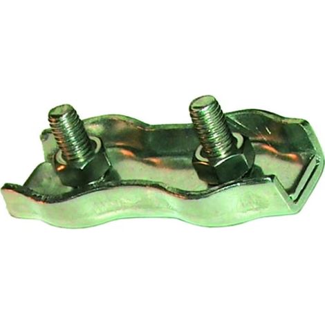 Pince de câble plat LEVAC 5287 A en acier inox pour câble 2 mm avec 2 boulons