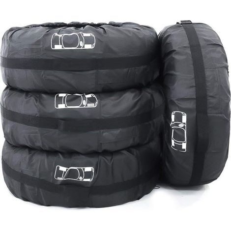 Ensemble de 4 housses de pneu (80 cm de diamètre), pliables, housse de pneu de secours, convient aux pneus de 19 à 23 pouces. (1/4)
