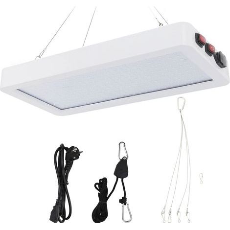 Lampe de Culture LED 2000W Spectre Complet, Double Interrupteur avec 3 Modes pour Plantes d'Intérieur, Végétation et Floraison, 100‑277V Prise UE