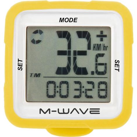 M-Wave RADSPORT XIV SILICON 14 Fonctions SANS FIL JAUNE (1/5)