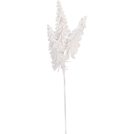 Décoration de Noël pour Sapin en Plastique Blanc - Ornement Suspendu 8 x 6 x 55 cm - PANGIVO