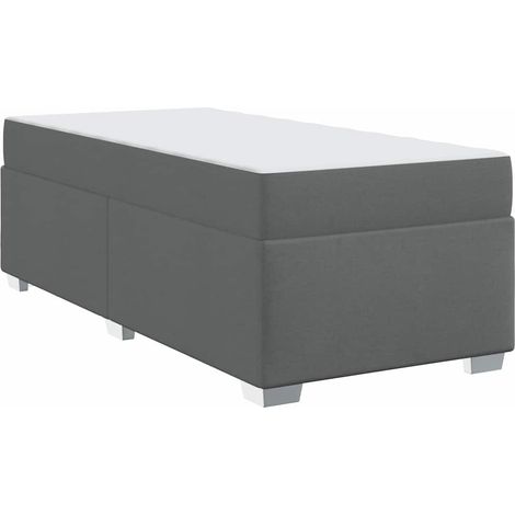 Lit simple,Lit adulte,Cadre de lit Gris foncé 90 x 200 cm tissu CFW7986371 (1/5)