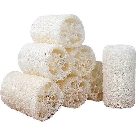 Lot de 6 jouets à mâcher pour lapins, 100 % luffa naturel sans additifs, pour les dents des lapins, friandises riches en fibres pour lapins, chinchillas et chiens. (1/5)