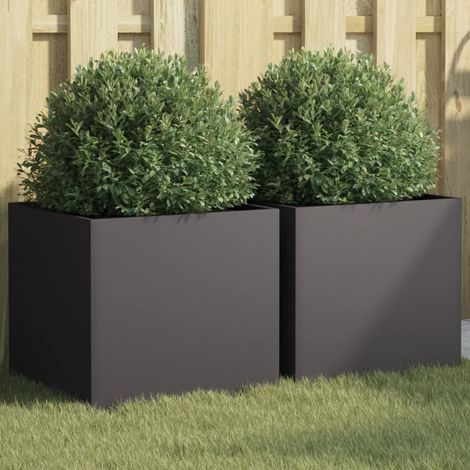 Hochbeet vidaxl Stahl 42x40x39 cm Pack 2