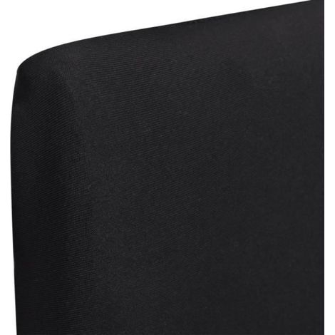 Housse De Chaise - Extensible - Hauteur Jusqu'à 55 cm - Noir - 6 Pièces (1/4)