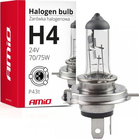 Bombilla halógena H4 24V 75/70W con filtro UV (E8) amio-01267 (1/4)