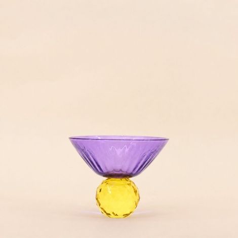 Coupe bicolore en cristal à facettes (1/4)