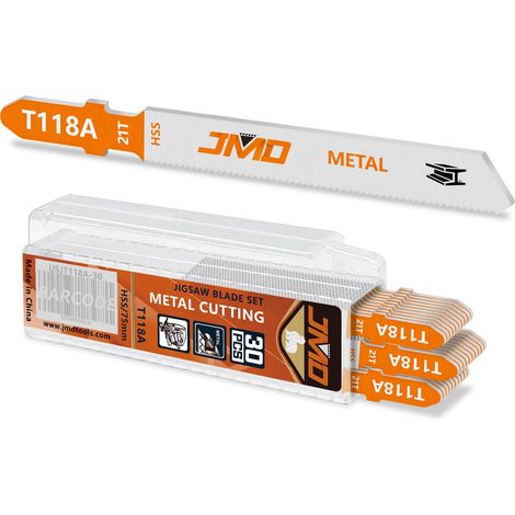 30-Piece T118A Metal Jigsaw Blades 75 mm 21 TPI for Metal Cutting (1/5)