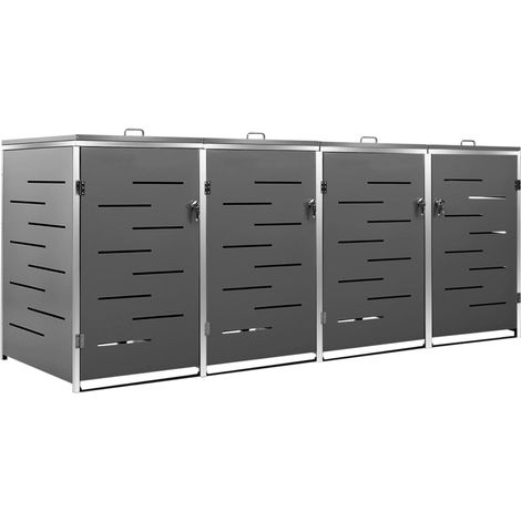 Maison Exclusive - Mülltonnenbox für 4 Tonnen 276,5x77,5x115,5 cm