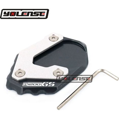 (Titane) Compatible avec BMW R1200GS LC R1200 GS Adventure 2014 2015 2016 - Béquille latérale extensible - Support/plaque de fixation - MaxPower (1/4)