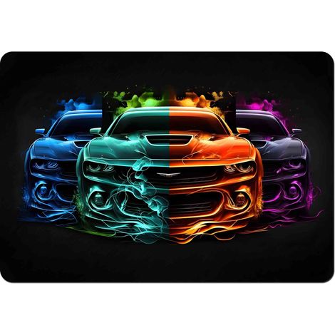 Tappetino da scrivania 50×70 cm, motivo Dream Cars - feltro ecologico, stampa HD, protezione per il piano del tavolo, per ufficio e camera - Bertoni (1/3)