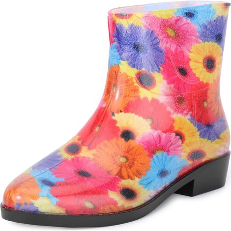 Ladeheid Bottines Bottes de Pluie Chaussure Femme LAZT201802 (Motif-02, 40 EU)