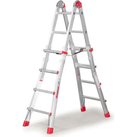 Escalera telescópica faraone telescopic ladder 8+8 peldaños 150 kg