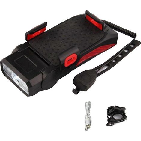 Roter, wasserdichter, USB-aufladbarer Fahrradscheinwerfer (1/5)