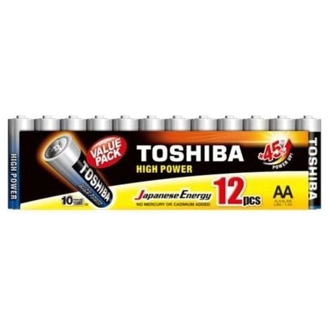 Pack de 20 Pilas AA Toshiba High Power LR6/ 1.5V/ Alcalinas