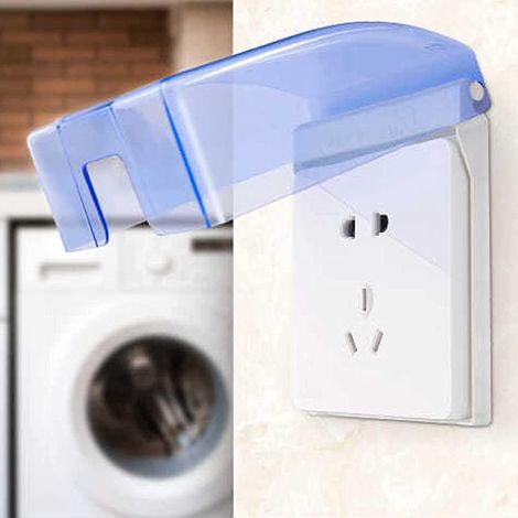 Cache-prise étanche 2 pièces, boîtier protecteur pour interrupteur, protection enfant anti-éclaboussures, idéal salle de bain, évite l'eau dans la prise (1/5)