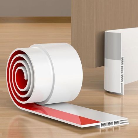 Lntyq 100 cm Isolierender Türzugluftstopper, Kälteschutz, Schnellmontage, Regendichter Türzugluftstopper, Selbstklebender Türzugluftstopper, Geräusch- und staubdicht, Kaltluftstopper, Mäuse-, Ameisen- (1/5)
