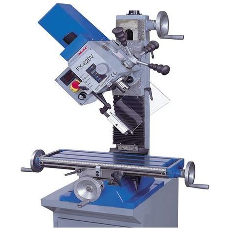 Promac – Perceuse-fraiseuse 230V 0.75kW CM2 variable – Affichage numérique de la vitesse – Tête inclinable 45° – FX820VA (1/3)