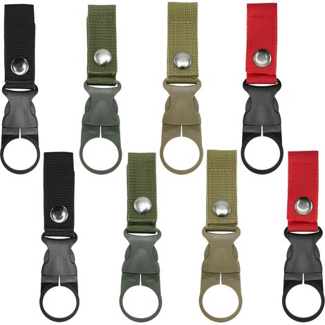 8pcs Water Bottle Buckle Clip Carabiner, Portable Hanging Mineral Water Bottle Clip for Outdoor Camping/Hiking/Traveling (1/5)