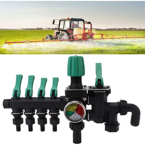 Interrupteur principal de régulateur de pression haute pression pour pulvérisateurs agricoles, interrupteur de vanne de commande de pulvérisateur de pesticides, distributeur d'eau à quatre voies sans (1/5)