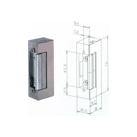 Assa Abloy EFF-EFF - SPE71 - Incontro elettrico a 12V con trasmettitore da incasso (1/4)