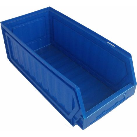 Ensemble de 5 pièces. Tiroir pliable et empilable Jeu de 5 boîtes de rangement, plastique, bleu, pliable, 336 x 160 x 130 mm (1/5)