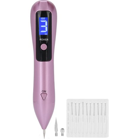 Crayon d'élimination de grains de beauté rechargeable USB, appareil de soin visage anti-taches, outil d'esthétique rose pour peau, épilation et purification cutanée (1/5)
