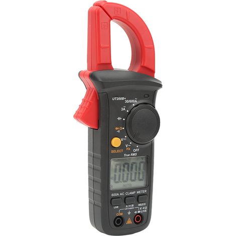 Digitales AC/DC-Zangenmessgerät zur Messung von Spannung, Strom, Widerstand und Kapazität. Elektrisches Prüfmultimeter. (1/5)