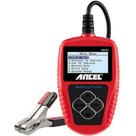 Testeur de batterie automobile ANCEL BA101 12V, analyseur de charge, testeur de circuit de charge 100-2000 CCA, outil de diagnostic de haute qualité (1/5)