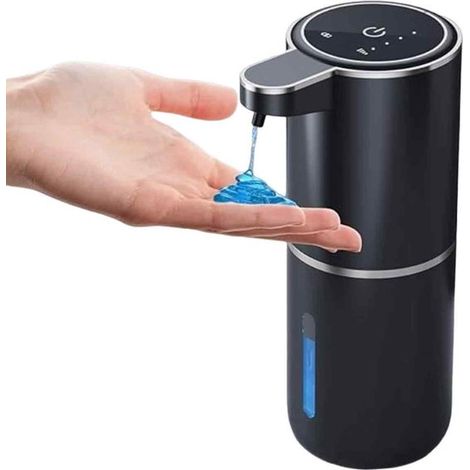 Dispensador automático de jabón，Compatible con gel，Recargable con sensor，Para la higiene del hogar，Apto para baño o cocina，Blanco，380 ml，1 unidad (1/5)
