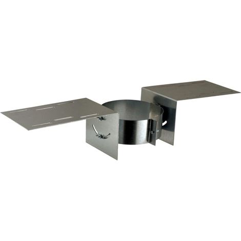 Poujoulat – Support au toit Therminox Ø180 TZ – Collier pour fumisterie – Inox isolé 30mm laine de roche – Compatible bois, fioul, gaz, granulés (1/3)
