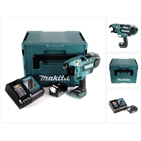 Makita DTR 180 RF1J Akku Bewehrungsverbinder 18V Brushless für 0,8mm Bindedraht im Makpac + 1x 3,0Ah Akku + Ladegerät