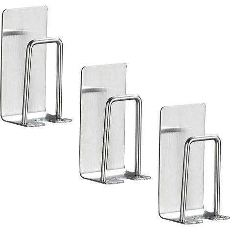 Stainless Steel Electric Toothbrush Holder Three Wall Mounted Shower Toothbrush Storage Rack Space Saving for Bathroom
